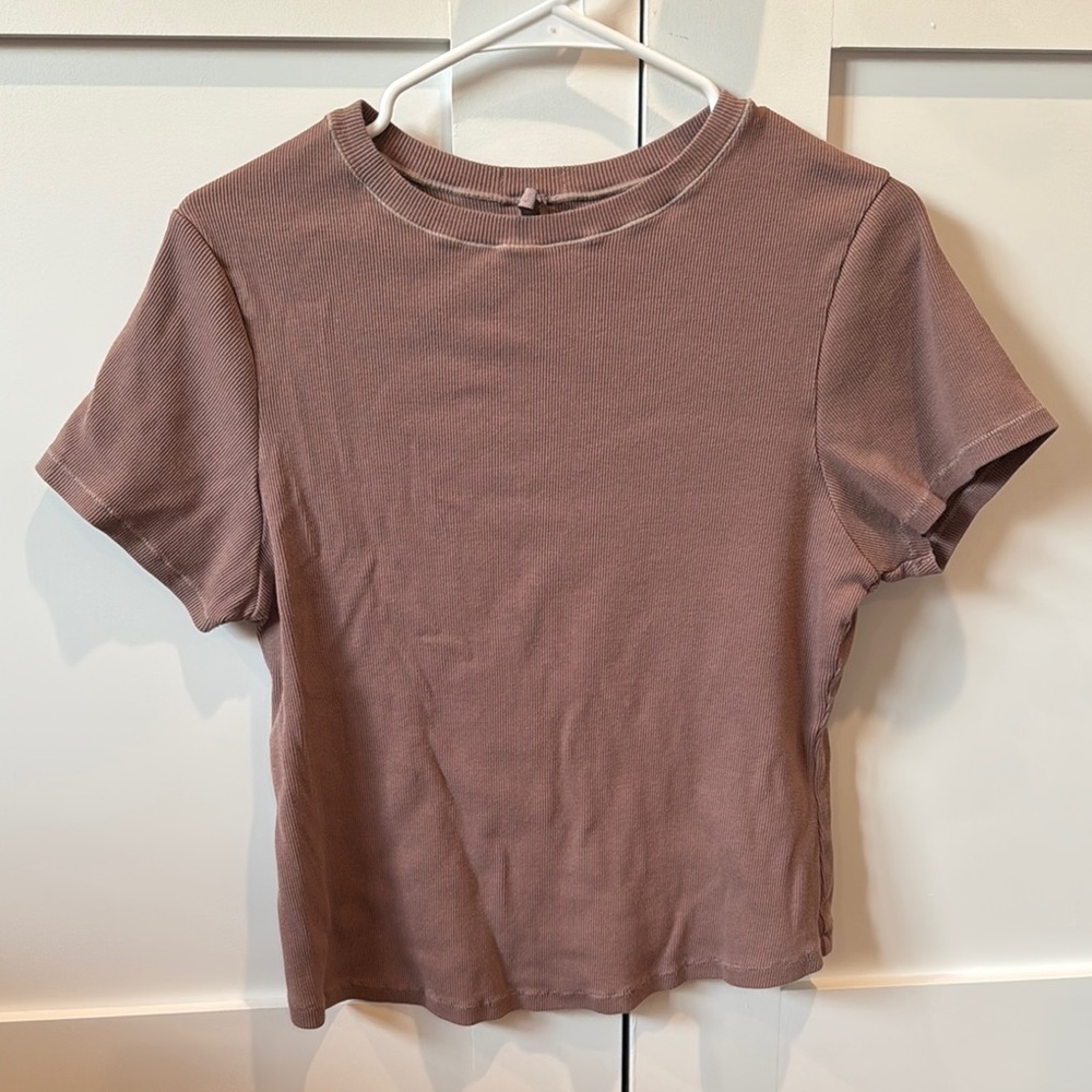 Women's Mauve Short Sleeve Top